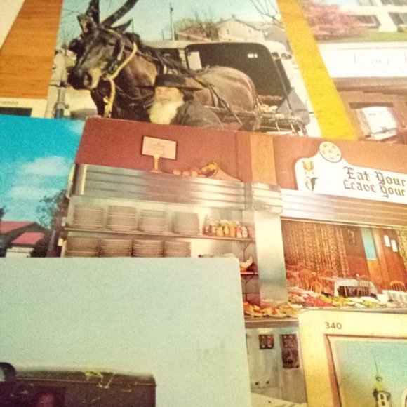 1930-50s Vintage Pennsylvania Theme Post Cards Amish Philadelphia Linen - Picture 4 of 8